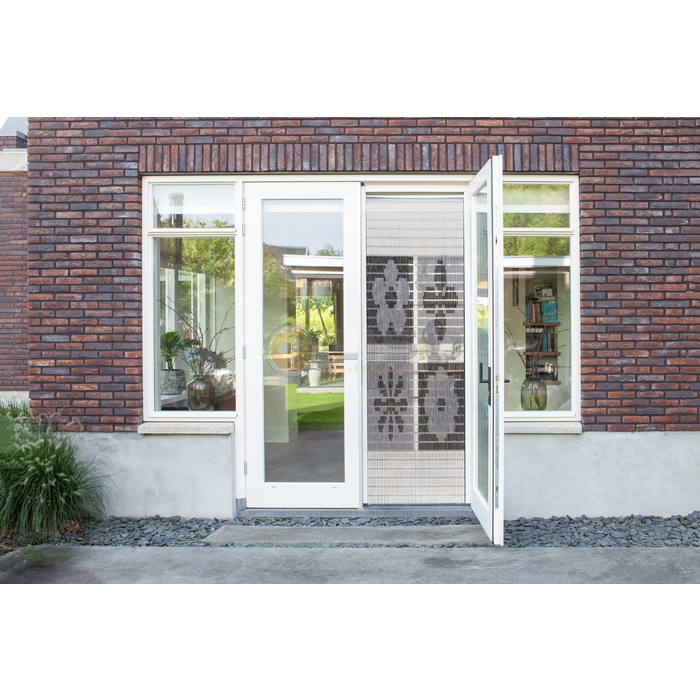 Liso ® Vliegengordijn Liso ® Hulzengordijn met Bloemen in blokken | Doe-het-zelf pakket