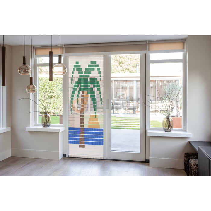 Liso ® 001 Vliegengordijn met Palmboom- kant en klaar 92 x 209