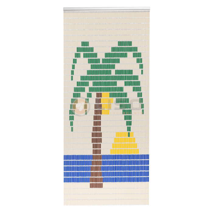 Liso ® 001 Vliegengordijn met Palmboom- kant en klaar 92 x 209