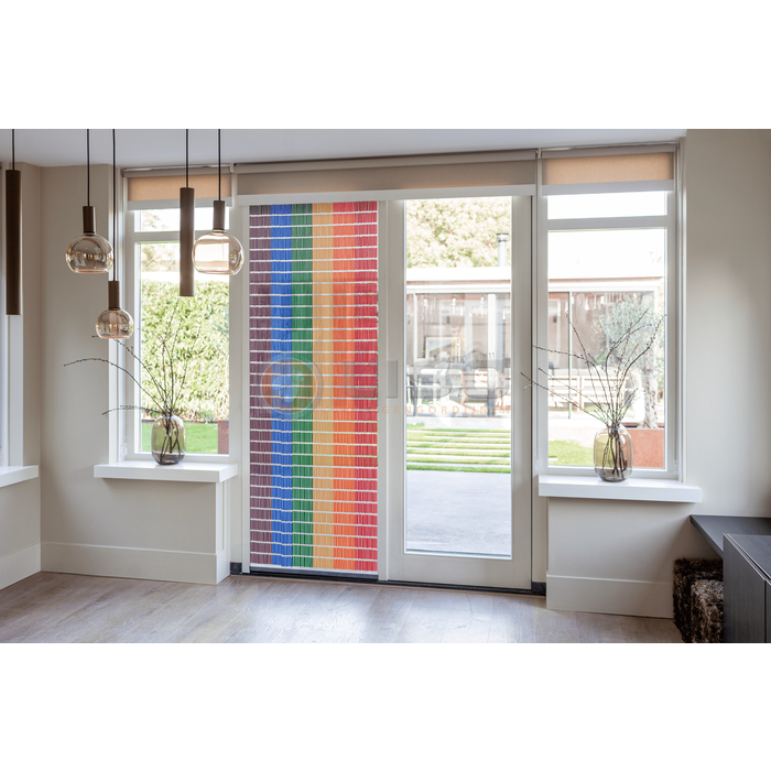 Liso ® Vliegengordijn Liso ® Hulzengordijn met Regenboog | Doe-het-zelf pakket