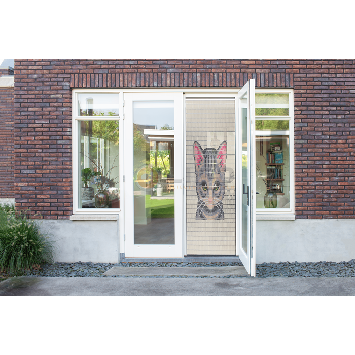 Liso ® Vliegengordijn Liso ® Hulzengordijn met Kattenkop | Doe-het-zelf pakket