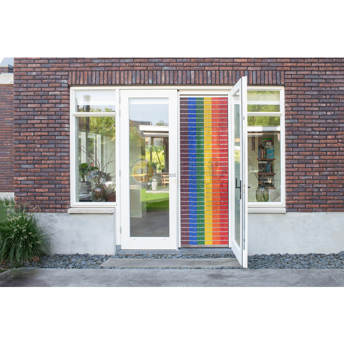 Liso ® Vliegengordijn Liso ® Hulzengordijn met Regenboog  | Op maat gemaakt