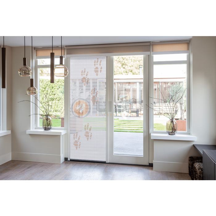 Liso ® Vliegengordijn Liso ® Hulzengordijn met Hondenpootjes  | Doe-het-zelf pakket