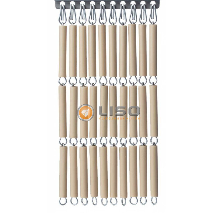 Liso ® Vliegengordijn Liso ® Hulzengordijn met Hondenpootjes  | Doe-het-zelf pakket