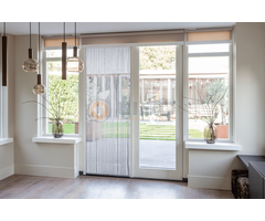 UNIQUE LIVING Draadgordijn zwart 90x200 cm kopen! | HORNBACH
