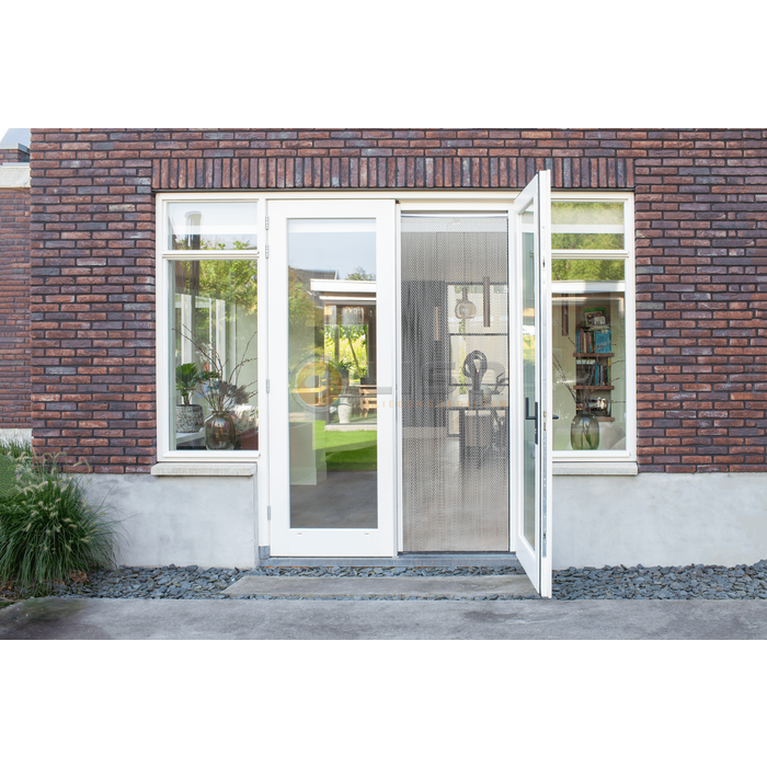 Liso® Aluminium kettinggordijn Kettinggordijn Zilver Liso® Aluminium Vliegengordijn | Op maat gemaakt