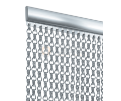 Liso® Aluminium kettinggordijn Kettinggordijn Zilver Liso® Aluminium Vliegengordijn | Op maat gemaakt