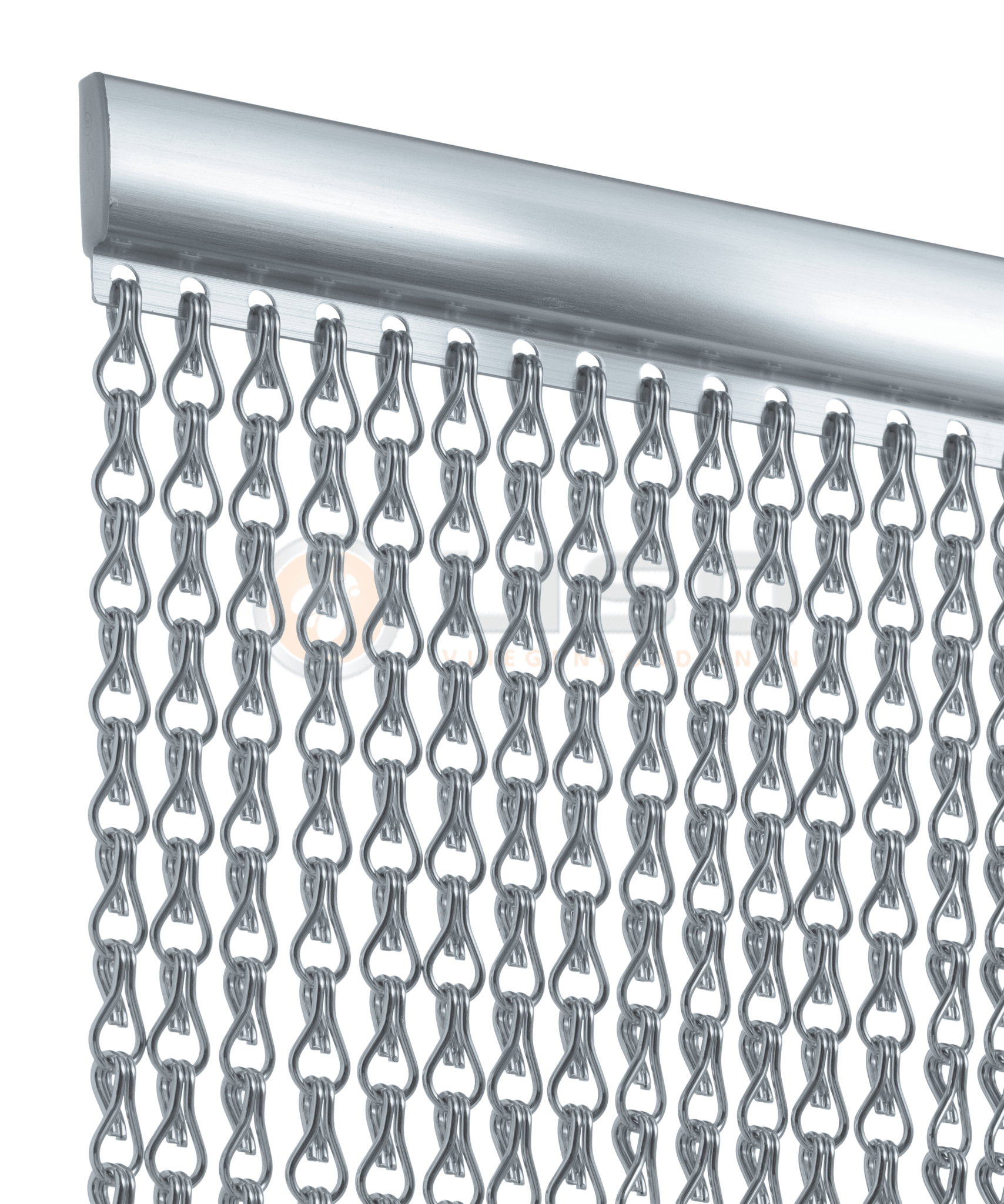 Liso® Aluminium kettinggordijn Kettinggordijn Zilver Liso® Aluminium Vliegengordijn | Op maat gemaakt