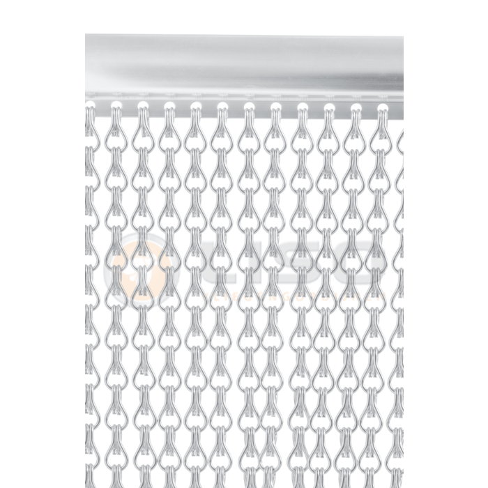 Liso® Aluminium kettinggordijn Aluminium Kettinggordijn Zilver – Liso® Vliegengordijn | Op maat gemaakt