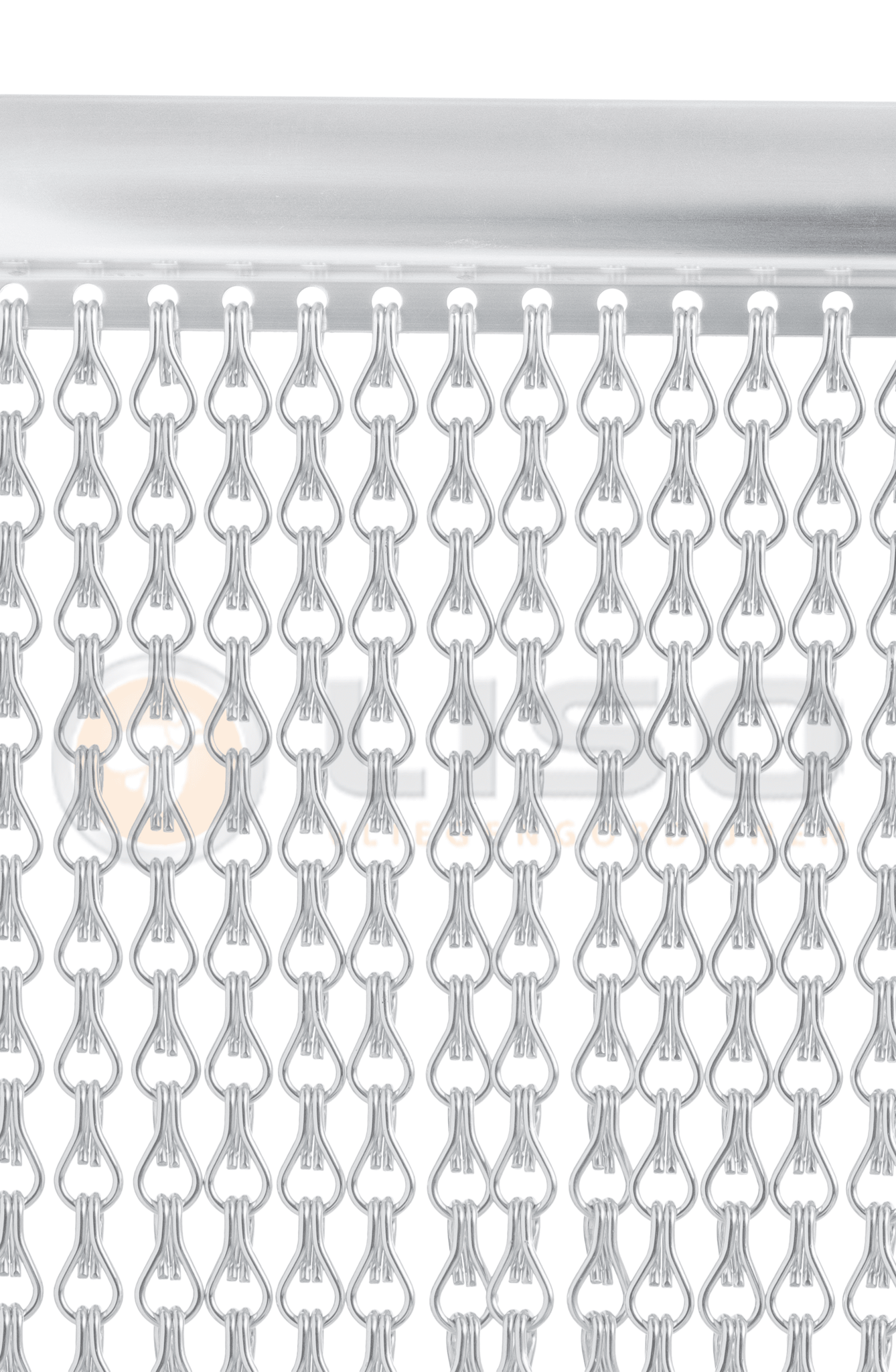 Liso® Aluminium kettinggordijn Kettinggordijn Zilver Liso® Aluminium Vliegengordijn | Op maat gemaakt