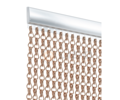 Liso® Aluminium kettinggordijn Kettinggordijn Bruin/brons Liso® Aluminium Vliegengordijn | Op maat gemaakt