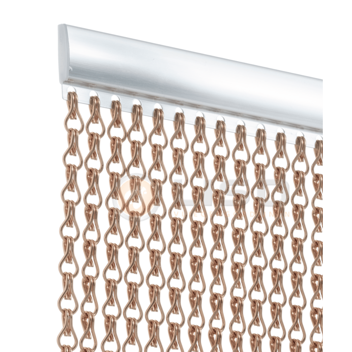Liso® Aluminium kettinggordijn Kettinggordijn Bruin/brons Liso® Aluminium Vliegengordijn | Op maat gemaakt