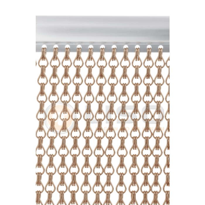 Liso® Aluminium kettinggordijn Kettinggordijn Bruin/brons Liso® Aluminium Vliegengordijn | Op maat gemaakt