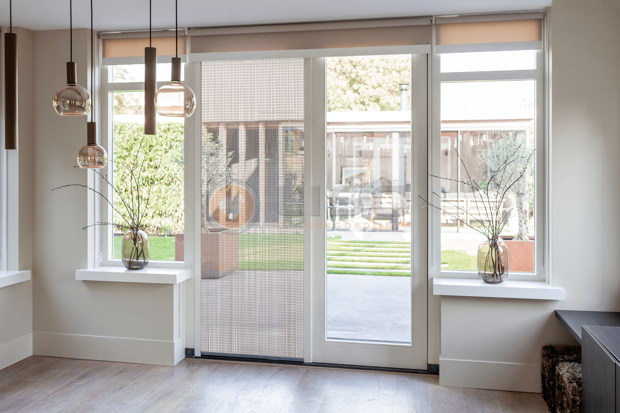 Liso® Aluminium kettinggordijn Aluminium Kettinggordijn Bruin / Brons – Liso® Vliegengordijn | Op maat gemaakt