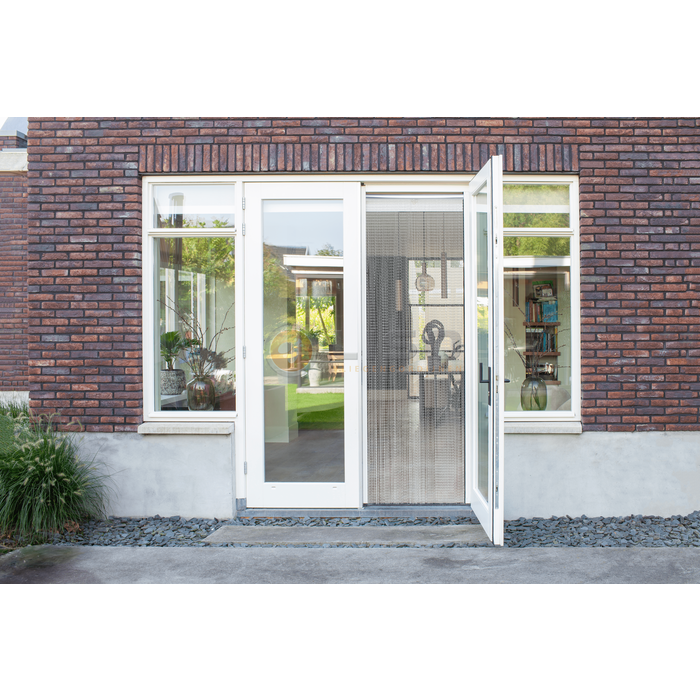 Liso® Aluminium kettinggordijn Aluminium Kettinggordijn Zilver Satin – Liso® Vliegengordijn | Op maat gemaakt