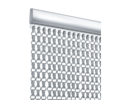 Liso® Aluminium kettinggordijn Aluminium Kettinggordijn Zilver Satin Liso® | Op maat gemaakt