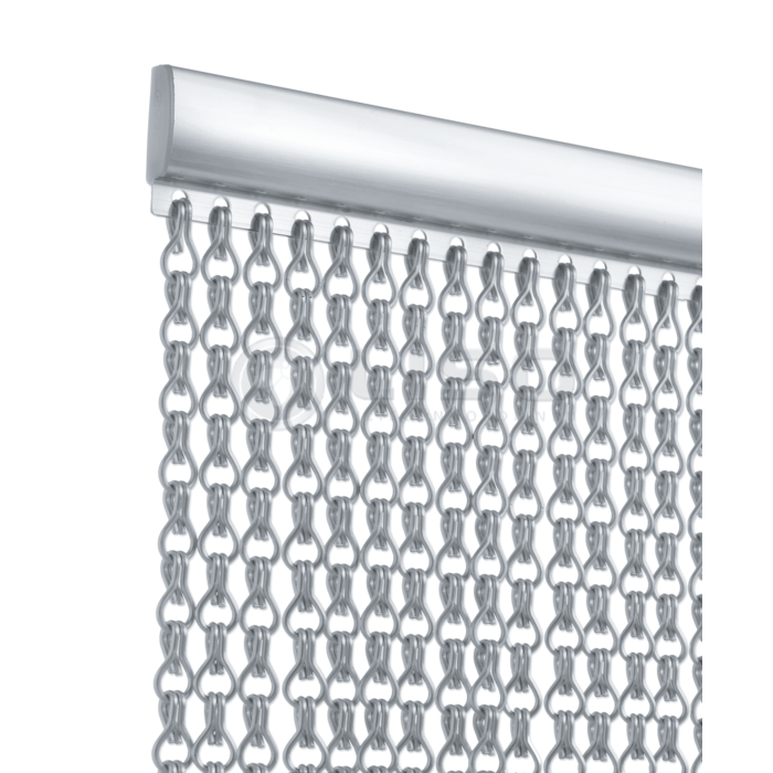 Liso® Aluminium kettinggordijn Aluminium Kettinggordijn Zilver Satin – Liso® Vliegengordijn | Op maat gemaakt