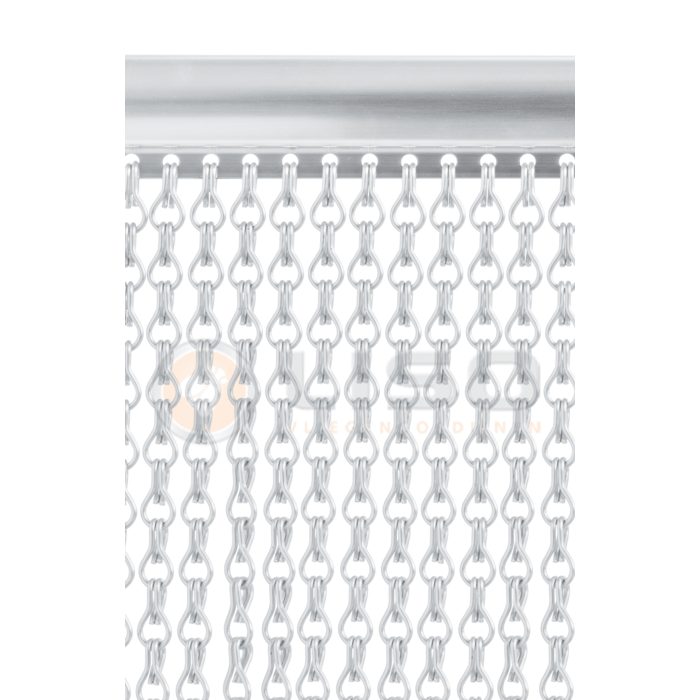 Liso® Aluminium kettinggordijn Aluminium Kettinggordijn Zilver Satin – Liso® Vliegengordijn | Op maat gemaakt
