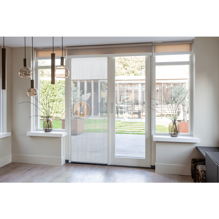Liso® Aluminium kettinggordijn Extra dicht Kettinggordijn Zilver Liso® Aluminium Vliegengordijn | Op maat gemaakt