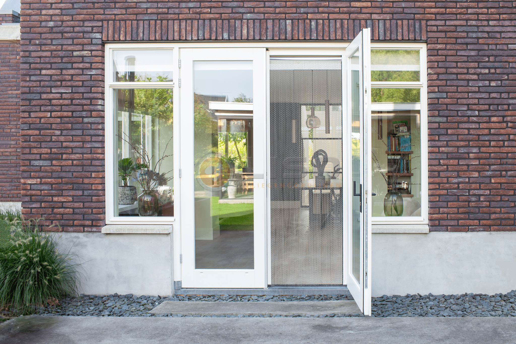 Liso® Aluminium kettinggordijn Extra dicht Kettinggordijn Zilver Liso® Aluminium Vliegengordijn | Op maat gemaakt