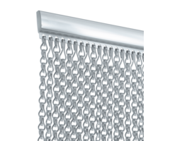 Liso® Aluminium kettinggordijn Extra dicht Kettinggordijn Zilver Liso® Aluminium Vliegengordijn | Op maat gemaakt