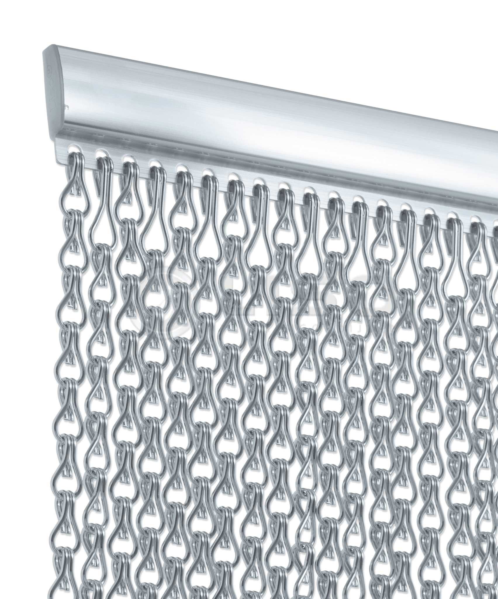 Liso® Aluminium kettinggordijn Extra dicht Kettinggordijn Zilver Liso® Aluminium Vliegengordijn | Op maat gemaakt