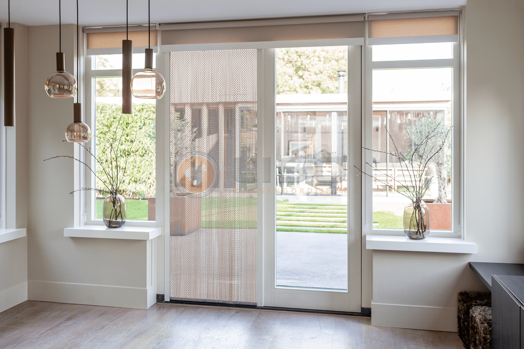 Liso® Aluminium kettinggordijn Aluminium Kettinggordijn Extra Dicht Bruin / Brons – Liso® Vliegengordijn | Op maat gemaakt