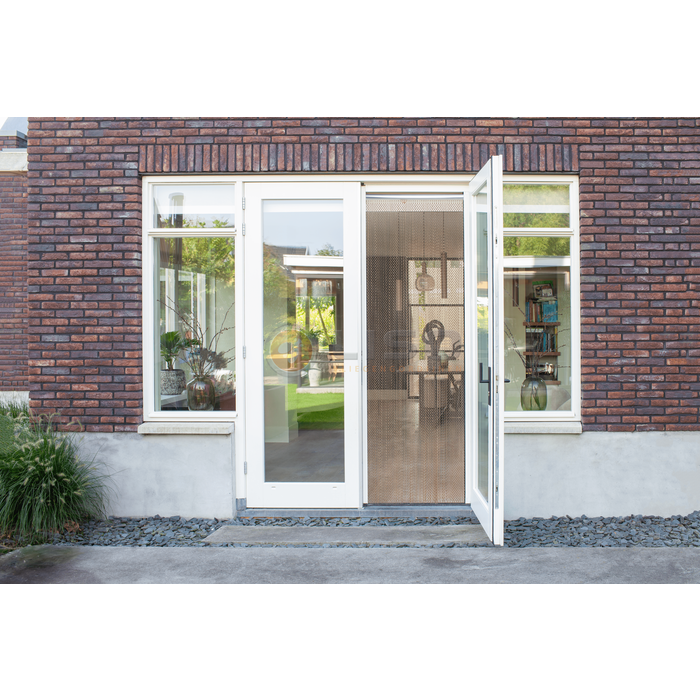 Liso® Aluminium kettinggordijn Extra dicht Kettinggordijn Bruin/brons Liso® Aluminium Vliegengordijn | Op maat gemaakt