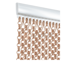 Liso® Aluminium kettinggordijn Extra dicht Kettinggordijn Bruin/brons Liso® Aluminium Vliegengordijn | Op maat gemaakt