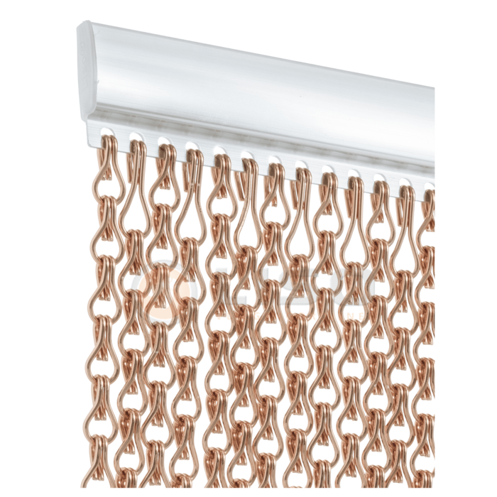 Liso® Aluminium kettinggordijn Aluminium Kettinggordijn Extra Dicht Bruin / Brons – Liso® Vliegengordijn | Op maat gemaakt