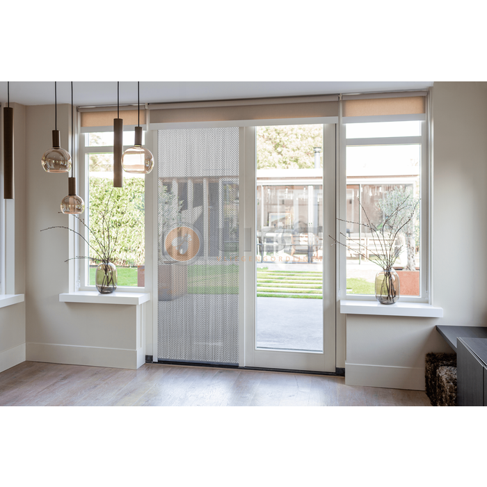 Liso® Aluminium kettinggordijn Extra dicht Kettinggordijn Antraciet/grijs Liso® Aluminium Vliegengordijn | Op maat gemaakt