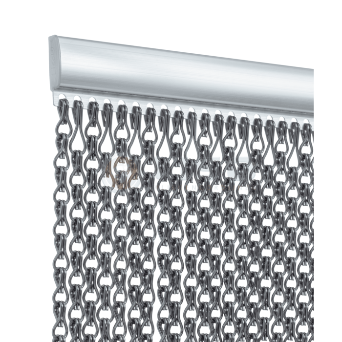 Liso® Aluminium kettinggordijn Extra dicht Kettinggordijn Antraciet/grijs Liso® Aluminium Vliegengordijn | Op maat gemaakt