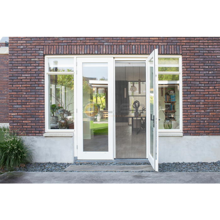 Liso® Aluminium kettinggordijn Kettinggordijn | Vliegengordijn kant en klaar 100 x 260 cm Antraciet/ Grijs