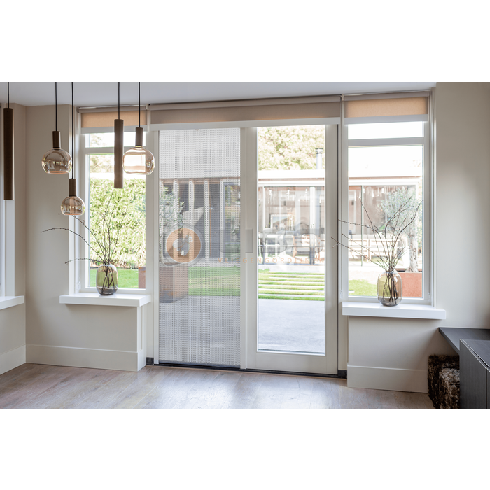 Liso® Aluminium kettinggordijn Kettinggordijn | Vliegengordijn kant en klaar 100 x 260 cm Antraciet/ Grijs