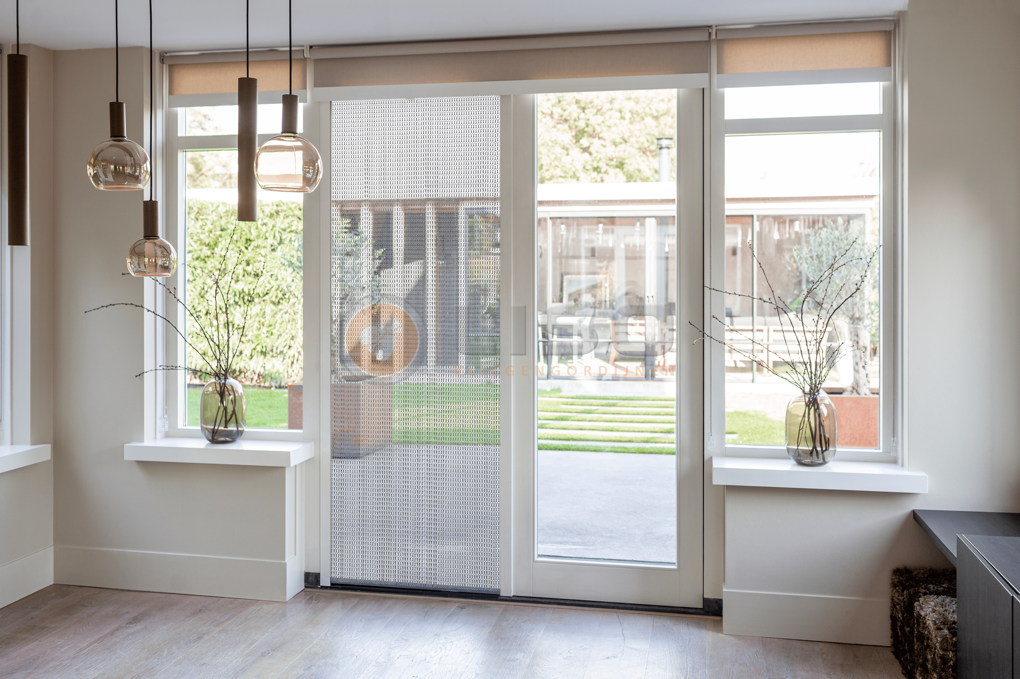 Liso® Aluminium kettinggordijn Kettinggordijn | Vliegengordijn kant en klaar 100 x 260 cm Antraciet/ Grijs