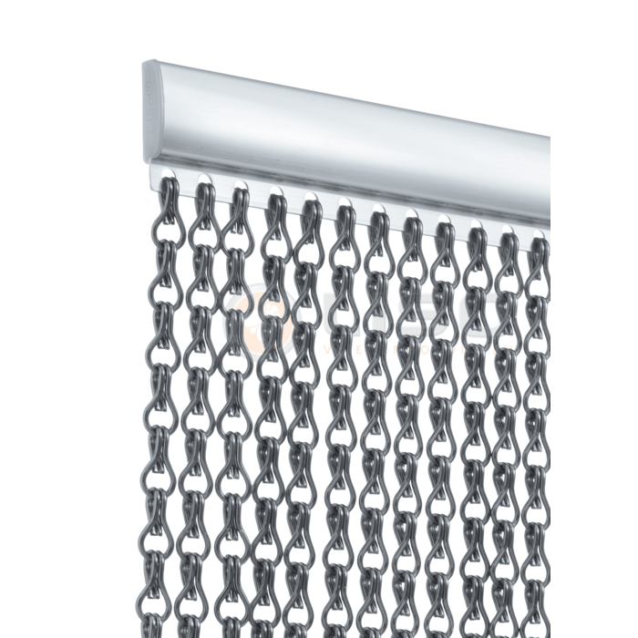 Liso® Aluminium kettinggordijn Kettinggordijn | Vliegengordijn kant en klaar 100 x 260 cm Antraciet/ Grijs