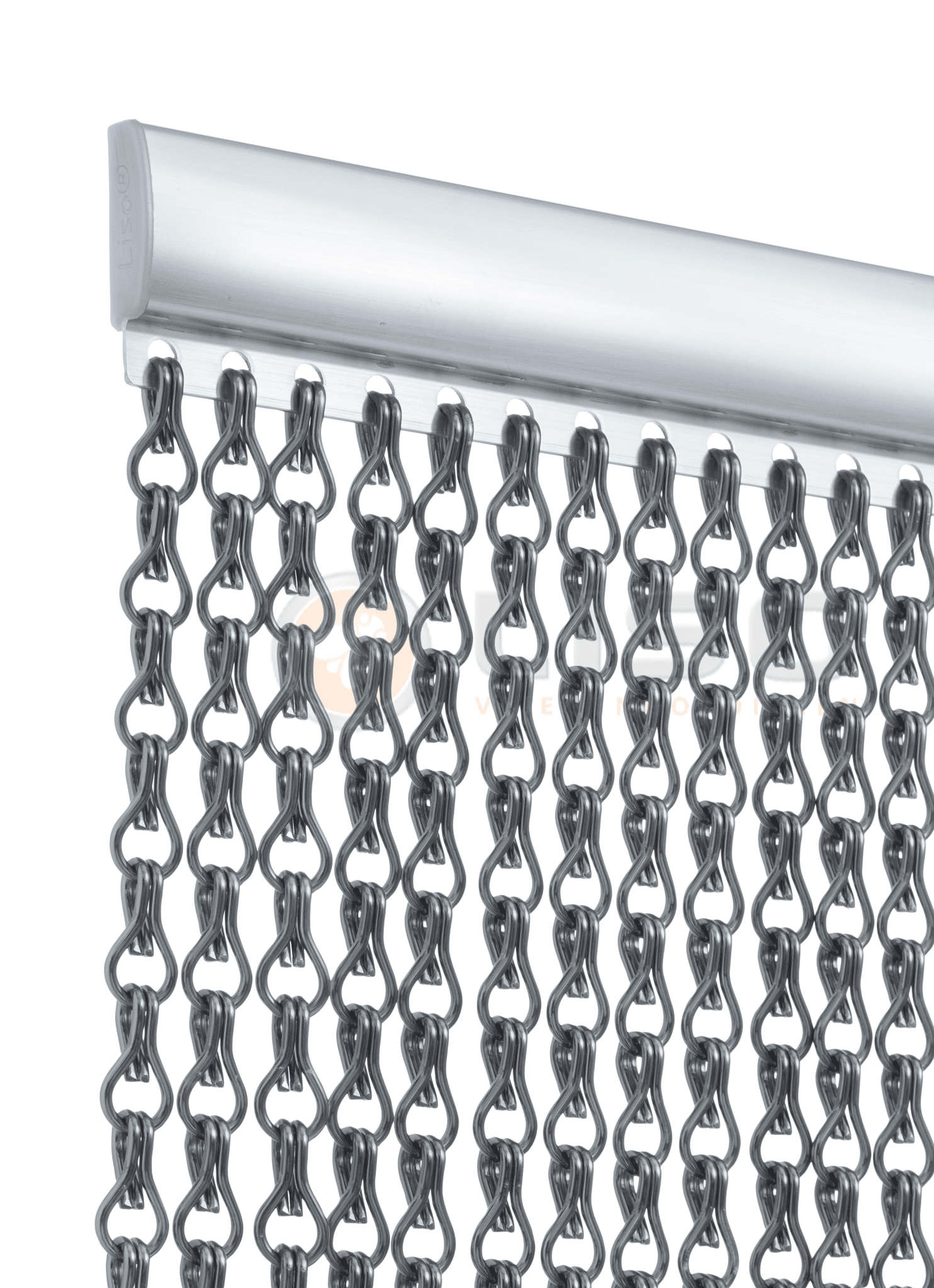 Liso® Aluminium kettinggordijn Kettinggordijn | Vliegengordijn kant en klaar 100 x 260 cm Antraciet/ Grijs