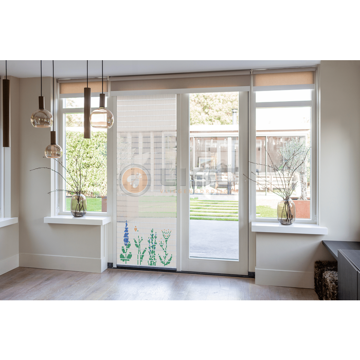 Liso ® Vliegengordijn Liso ® Hulzengordijn met Bloemenveld | Op maat gemaakt