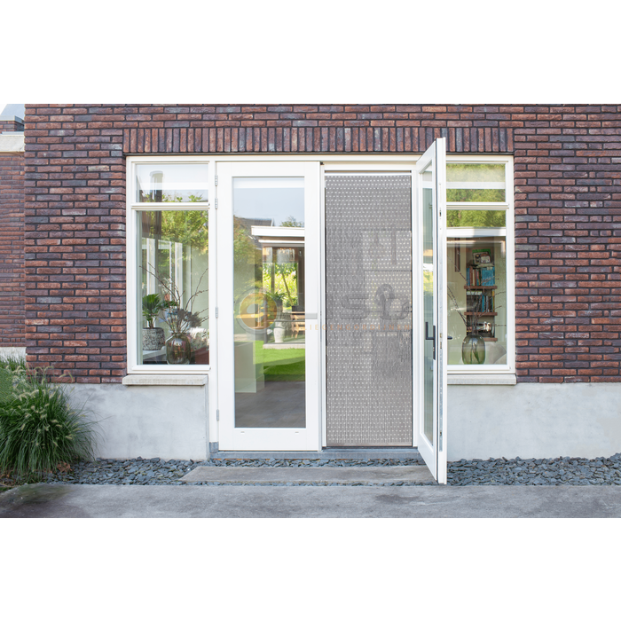 Liso® Vliegengordijn Liso ® Hulzengordijn RAL 7032 Kiezelgrijs | Kant en Klaar 92 x 209 cm