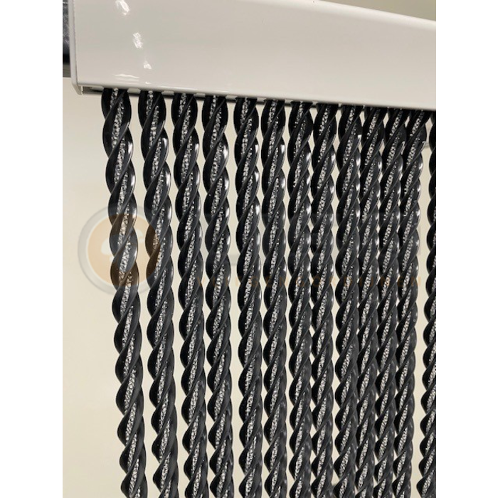 Manacor® Vliegengordijn Helena Manacor® Kunststof Draadgordijn Transparant met Antraciet | Kant en Klaar 95x210 cm