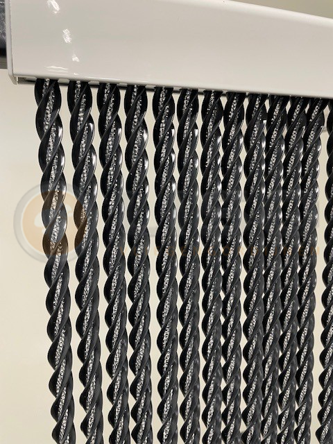 Manacor® Vliegengordijn Helena Manacor® Kunststof Draadgordijn Transparant met Antraciet | Kant en Klaar 100x230 cm