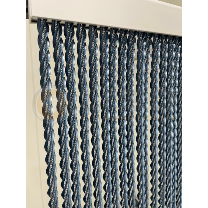 Manacor® Vliegengordijn Helena Manacor® Kunststof Draadgordijn Transparant met Azuurblauw | Kant en Klaar 100x215 cm