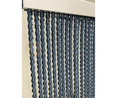 Manacor® Vliegengordijn Helena Manacor® Kunststof Draadgordijn Transparant met Azuurblauw | Kant en Klaar 100x260 cm