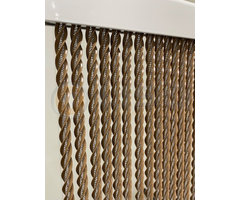 Manacor® Vliegengordijn Helena Manacor® Kunststof Draadgordijn Transparant met Mokka | Kant en Klaar 100x215 cm