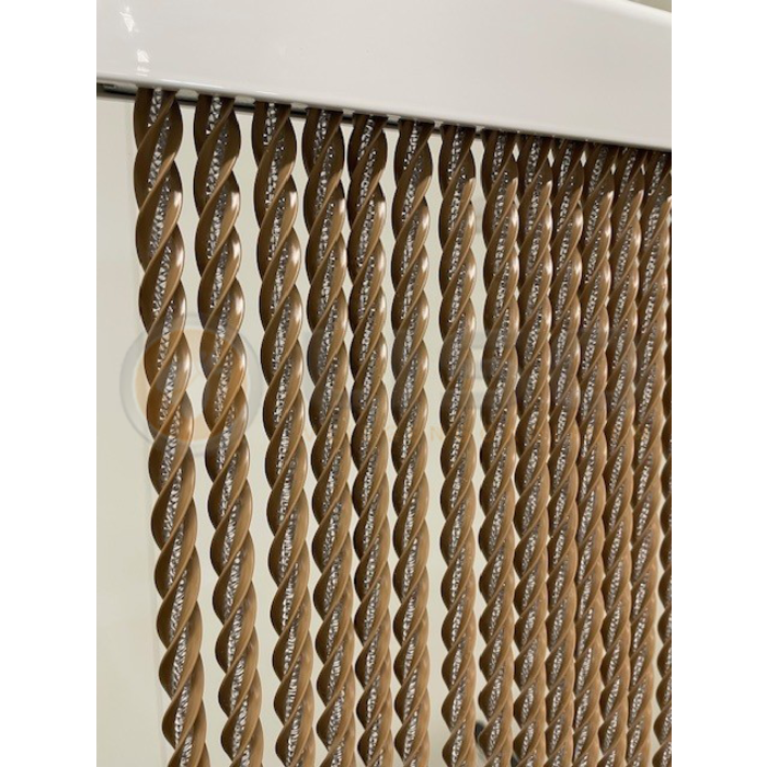 Manacor® Vliegengordijn Helena Manacor® Kunststof Draadgordijn Transparant met Mokka | Kant en Klaar 100x215 cm