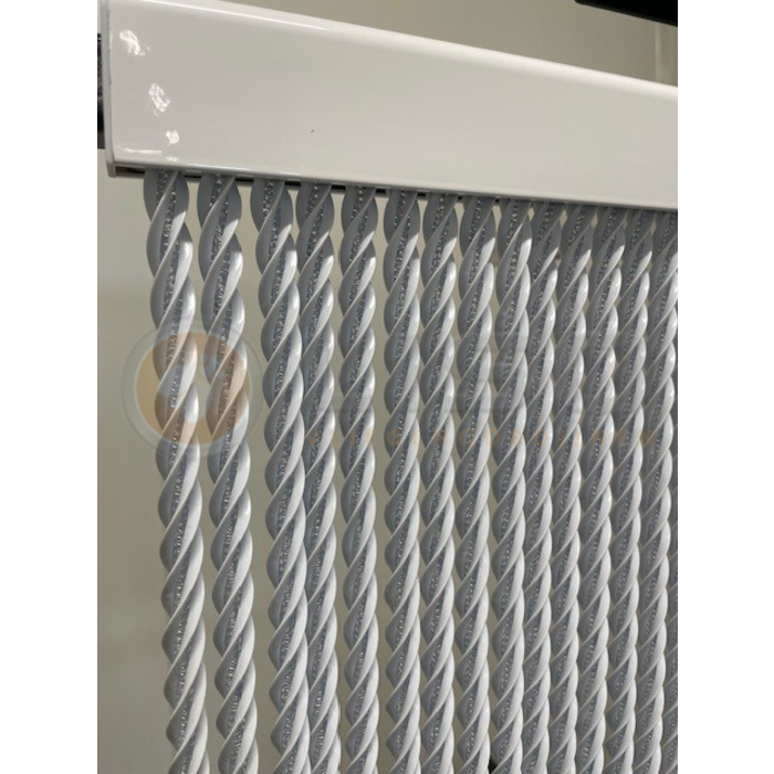 Manacor® Vliegengordijn Helena Manacor® Kunststof Draadgordijn Transparant met Wit | Kant en Klaar 95x210 cm