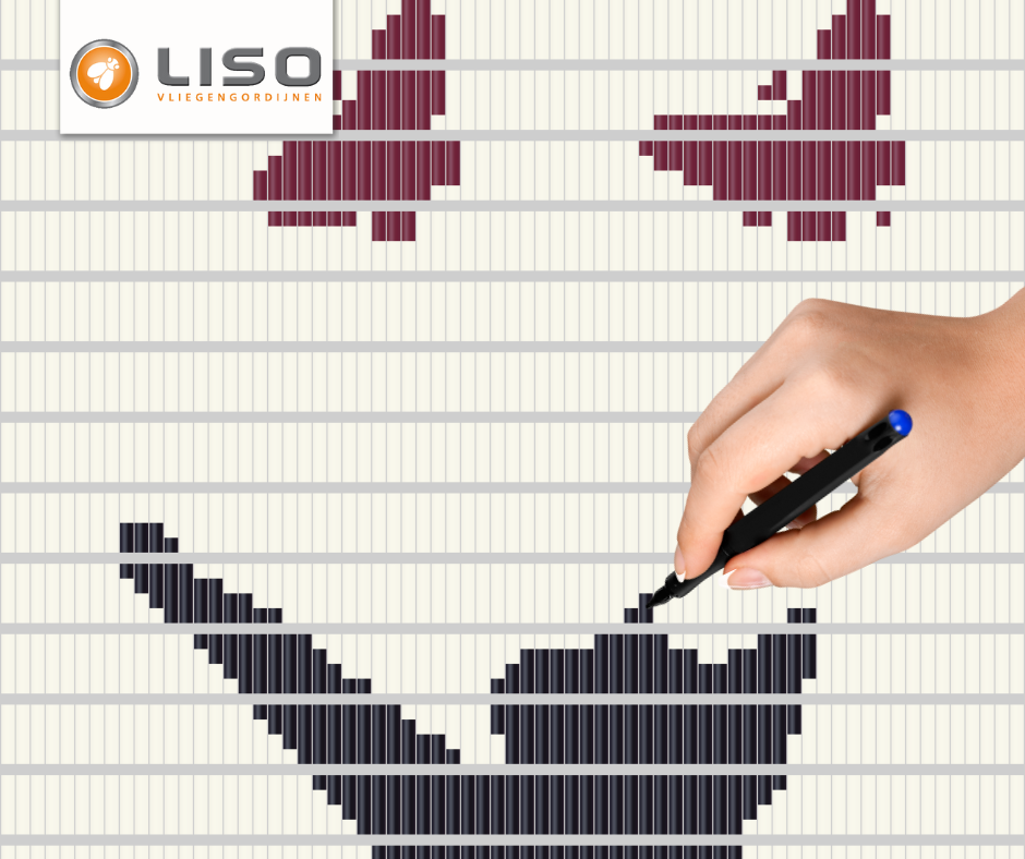 Eigen ontwerp hulzengordijn van Liso als doe-het-zelf pakket