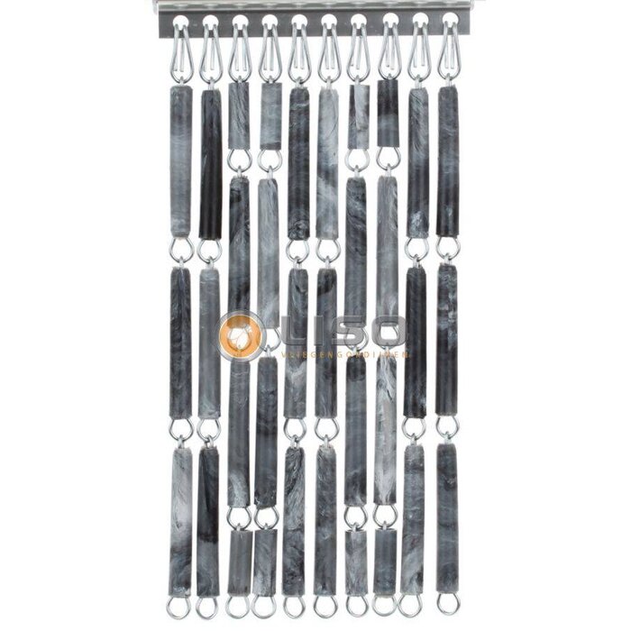 Liso® Vliegengordijn Liso ® Hulzengordijn LISO 0019 Grijs gevlamd | Op maat gemaakt