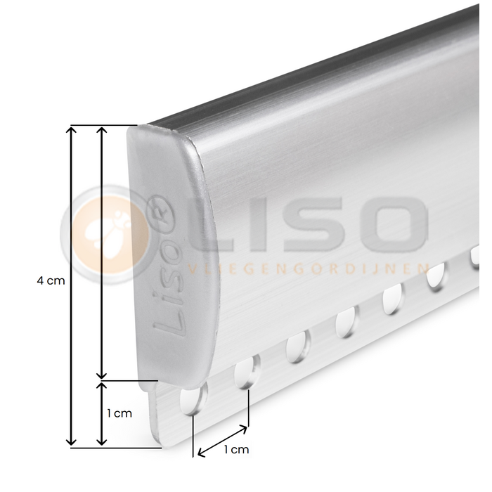 Liso® Vliegengordijn Liso ® Hulzengordijn RAL 7032 Kiezelgrijs | Kant en Klaar 100 x 232 cm