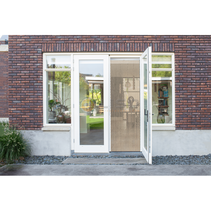 Liso® Vliegengordijn Liso ® Hulzengordijn LISO 0035 Zand/taupe | Kant en Klaar 100 x 232 cm